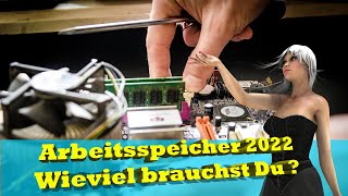 Arbeitsspeicher im Jahre 2022 - Wieviel RAM Speicher muss ein PC für Freude an der IT haben?