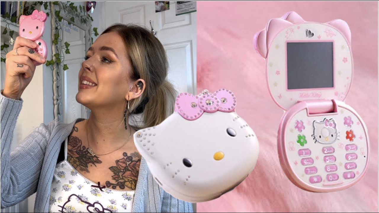 TRYING THE HELLO KITTY FLIP PHONE | Rose Ann Darcy - YouTube