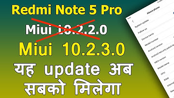 Redmi Note 5 Pro Miui 10.2.3.0 Update