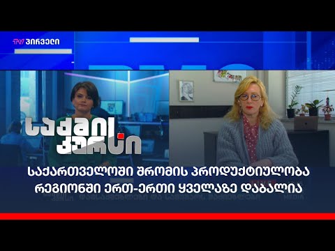 საქართველოში შრომის პროდუქტიულობა რეგიონში ერთ-ერთი ყველაზე დაბალია