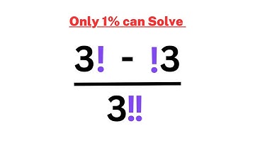 solve Sub-Factorial problem  |  Math Olympiad Question  I You must know this