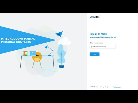 Mitel Account Portal: Personal Contacts: MiCloud Connect