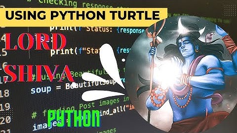 Lord Shiva code in Python turtle | Python Programming Hub