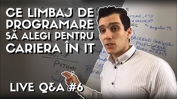 🎥 [LIVE Q&A #6] Ce Limbaj de Programare sa Alegi pentru o cariera in IT ?