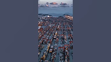 World Busiest Container Port Shanghai  🚢🚢🚢 #shanghai #youtubeshorts  #shorts