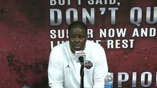 MBB vs Longwood postgame interview with Moton