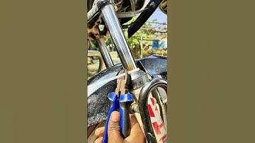 Confirm motorcycle suspension measurements using a zip tie