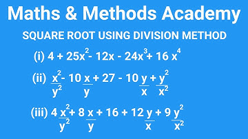 Square Root of Algebraic Expressions using division method Class 9 | Square Root of Polynomials