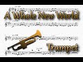 ホール・ニュー・ワールド（トランペット2重奏楽譜）A Whole New World (Trumpet Duet Sheet Music)