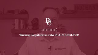 Regulation B's requirement - Joint Intent Documentation