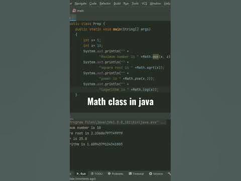 math class in java - YouTube
