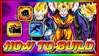 How To Build! LR Int Super Saiyan Trio! Super Saiyan Goku, Vegeta and Trunks! DBZ: Dokkan Battle