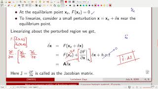 NL Lecture 10 Stability  Part 2 Lyapunov Indirect Methods