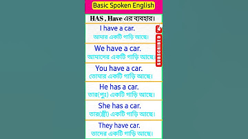 কখন  হবে Has / Have | use Of Has and have #shorts #englishsentencefordailyuse