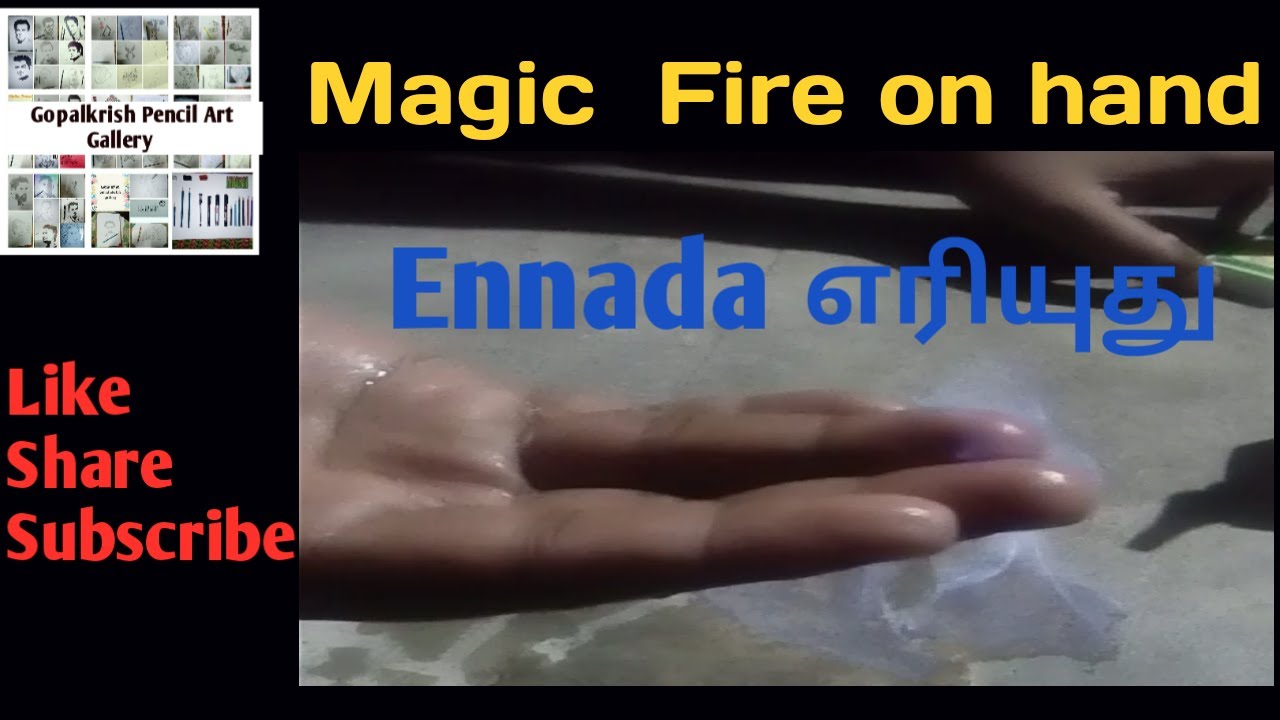 Magic Fire in hand science experiment Tamil