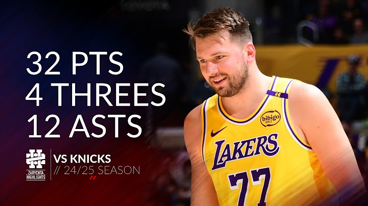Luka Doncic 32 pts 4 threes 12 asts vs Knicks 24/25 season