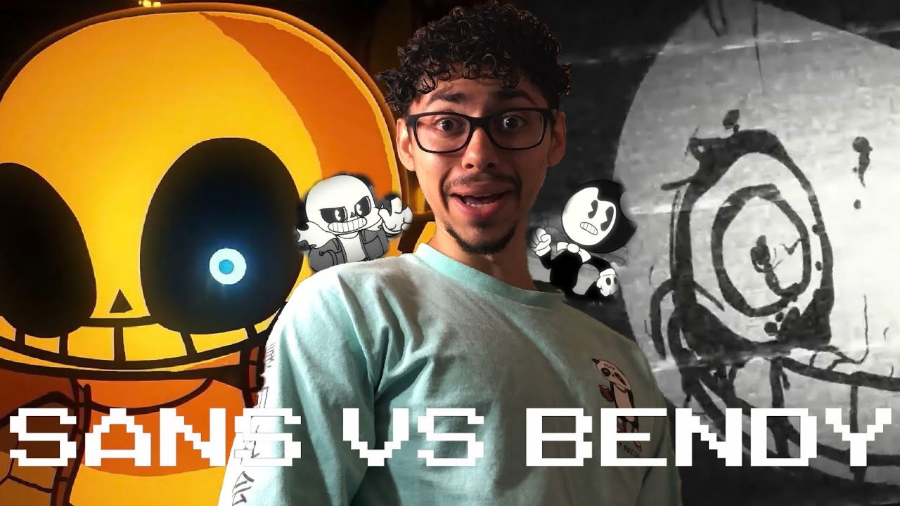 CROSSING THROUGH ANIMATIONS! | BENDY VS SANS REMASTERED REACTION! - YouTube