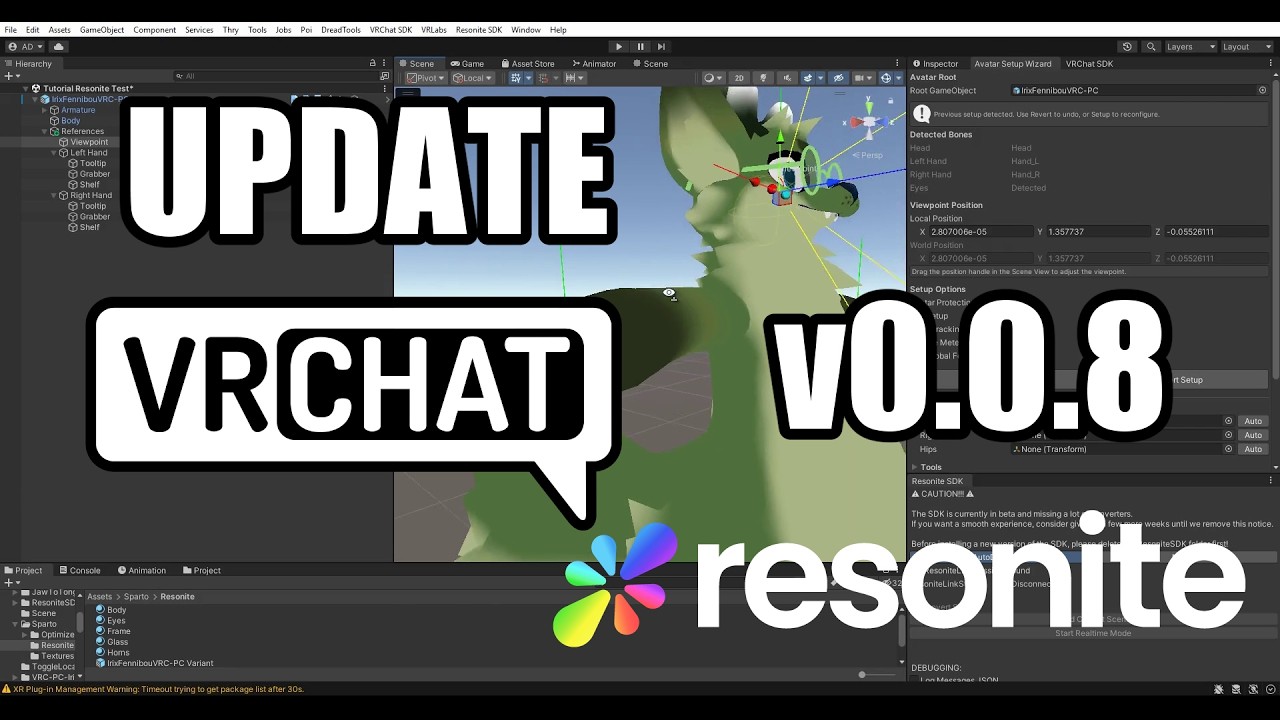 Unity Resonite Renderer Grosse mise à jour !!! - Resonite SDK (de VRChat à Resonite) Partie 2 # ...