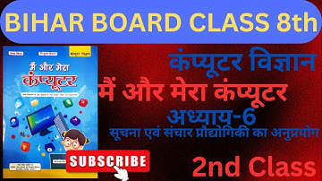 2nd Class | Chapter-6 | class 6, 7, 8 computer science | Bihar Board | Mai Aur Mera Computer