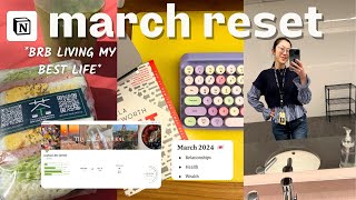 MARCH RESET 2024 (with Notion!) | productive goal setting & vision board