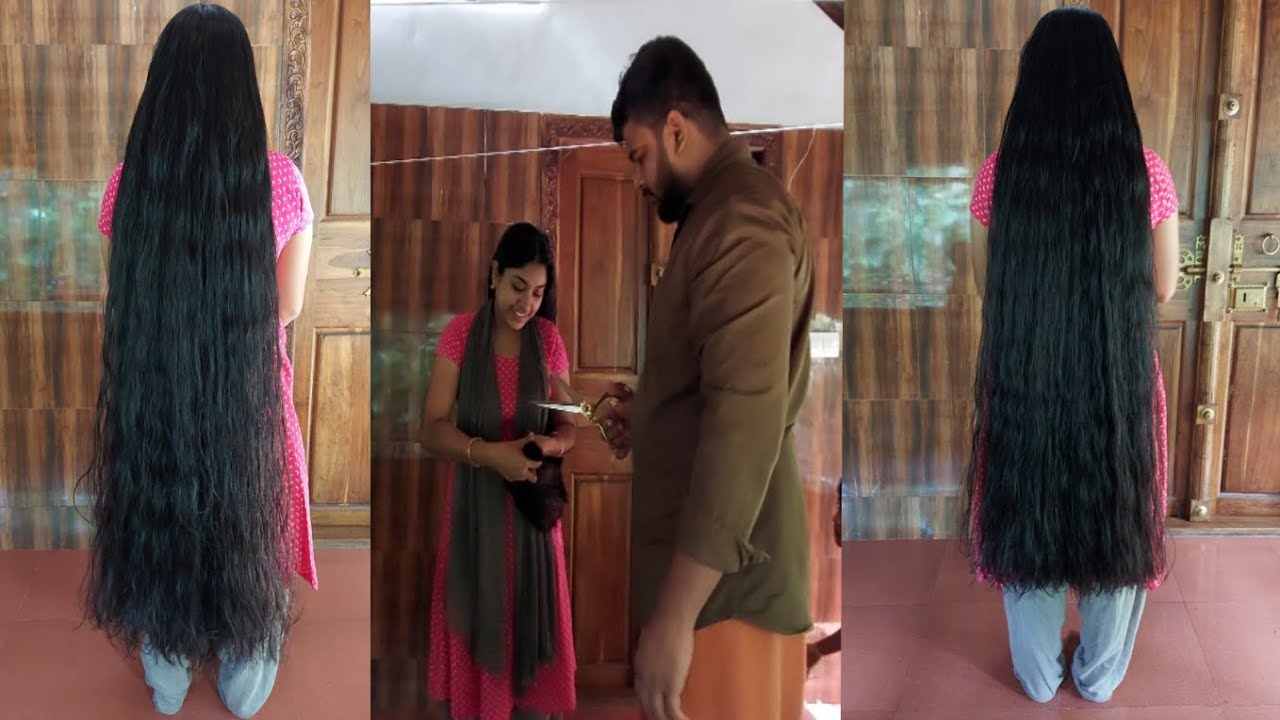 Haircut by husband |After 90 days |Long hair ചേട്ടൻ എന്റെ മുടി മുറിച്ചു 😭