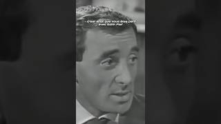 Quand Charles Aznavour a rencontré Edith Piaf ✨ #edithpiaf #aznavour #itw #1958