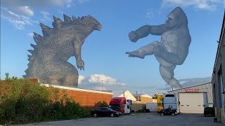 Godzilla vs Siren Head in real life