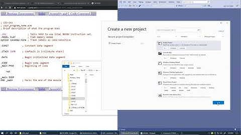 5.4 First x86 MASM project and ASM source file