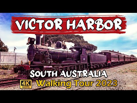 Victor Harbor, South Australia Walking Tour [4k-60fps] | Horse Tram 🇦🇺 🦘