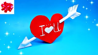 💘 DIY Valentine - How to make a heart with an arrow from A4 paper with your own hands