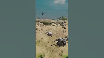 Path of titans eo vs The World #dinofight #gaming #dinosaur #pathoftitans #triceratops #fight #rex