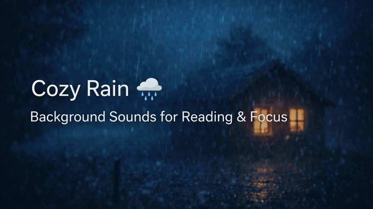 Cozy Rain 🌧️ Background Sounds for Reading & Focus 