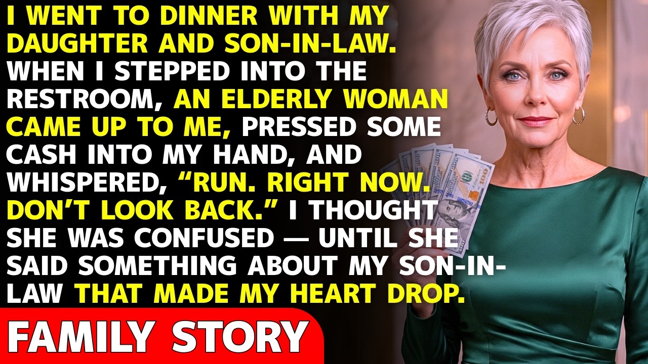 When I Was Dining With My Daughter And Her Husband, An Old Woman Gave Me Cash And Whispered, “Run”..