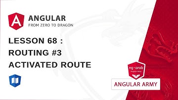 Routing - Part 3 :  Activated Route | Master Angular Framework In Arabic