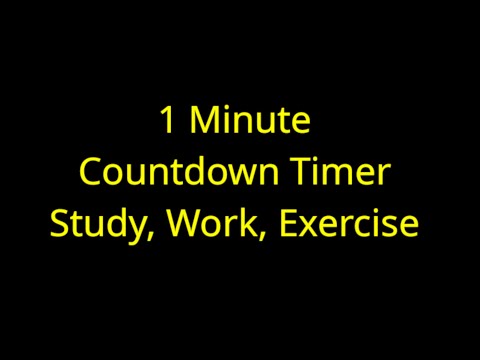 1 Minute Countdown Timer | 1 Minute Timer | Study, Work, Exercise, Sleep