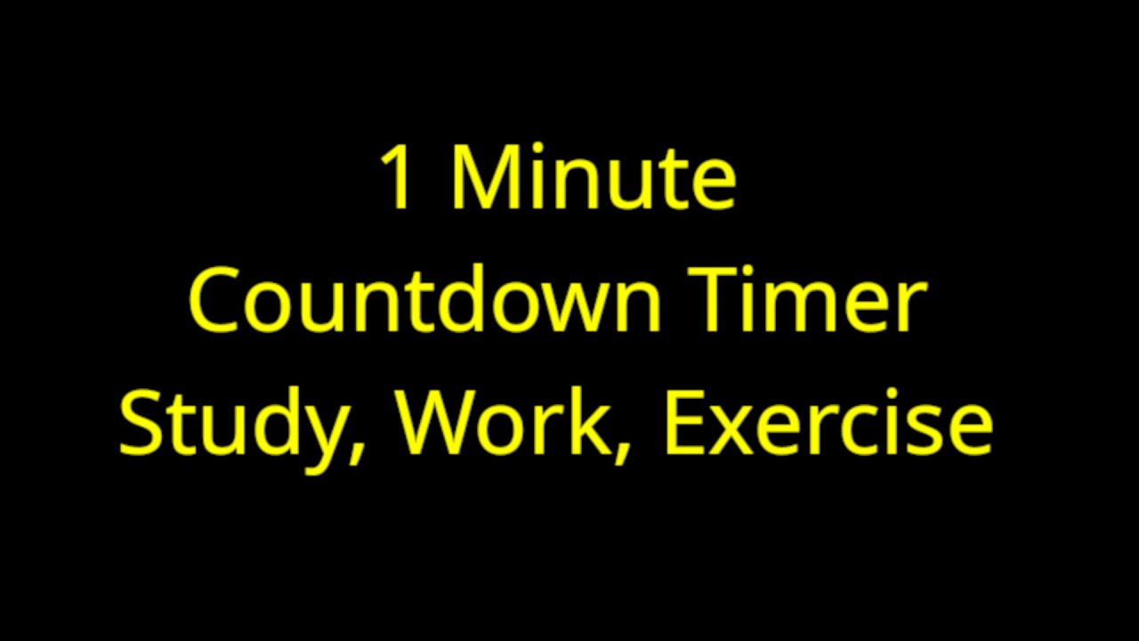 1 Minute Countdown Timer | 1 Minute Timer | Study, Work, Exercise ...