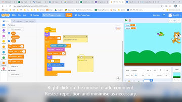 Adding Comments in Scratch