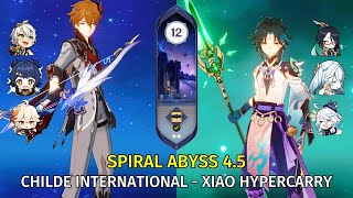 C0 Childe International & C2 Xiao Hypercarry - Genshin Impact Abyss 4.5 - Floor 12