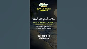 Surah At Tawbah  Verse | سورة التوبة | সূরা আত তাওবা #quran #viral #islamicvideo #quran #fyp #muslim