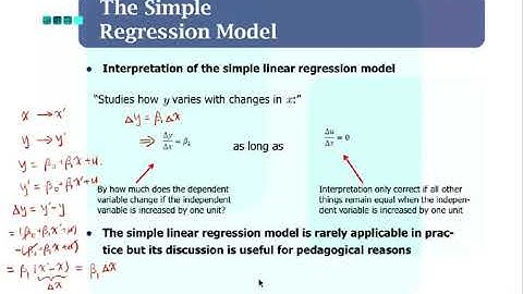 Econometrics 2020 Lecture 2 Simple Linear Regression