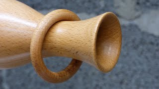 Woodturning  Captive Ring Vase