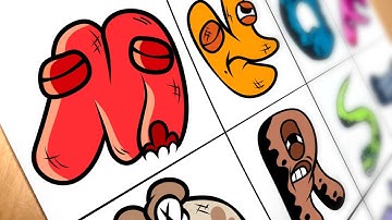 Drawing Alphabet Lore, but it was defeated (M-X) / How to draw Alphabet Lore MEMES