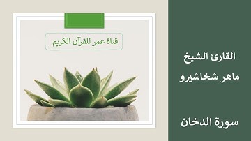 044 ـ سورة الدخان ـ القارئ الشيخ ماهر شخاشيرو