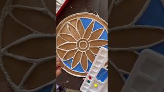 I Made Wall Hanging With Mouldit Clay For First Time Resimi