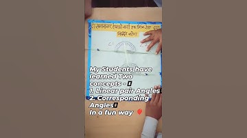 Maths Working Model, Parallel lines cut by transversal line, different type of angles, Maths tlm