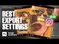 Best export settings for instagram   photoshop tutorial   tiktok  social media
