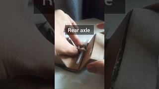 How to make a cardboard car with suspension | Part 4: rear axle #automobile #rwd #cardboardcar
