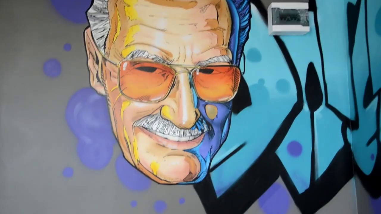 PopArt - Stan Lee with Spider-man