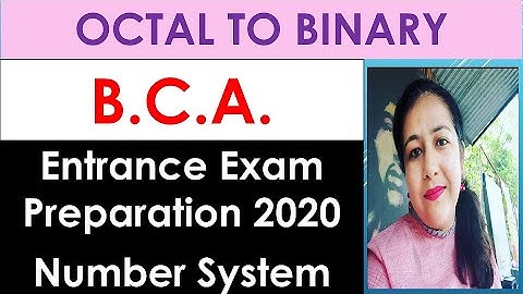 Octal to Binary Conversion, Number systems, BCA entrance exam preparation #anjaliluthra  #bca