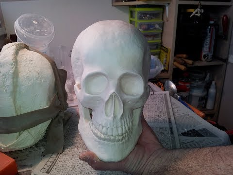 ✧Как сделать череп из гипса-How to make a human skull of plaster✧